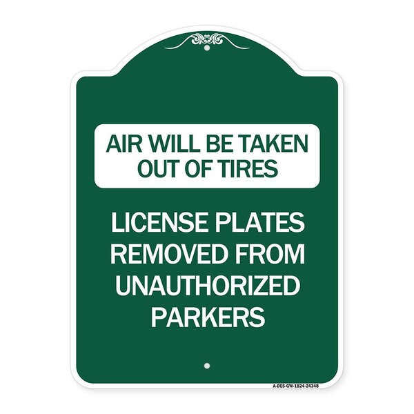 Air Will Be Taken Out of Tires License Plates Removed from Unauthorized Parkers, A-DES-GW-1824-24348